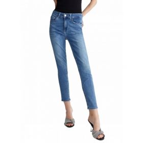 Liujo Jeans Donna Bottom Up In Denim Di Cotone Stretch